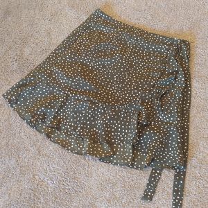 Blu Pepper Ruffled Polka Dot Wrap Skirt - NWT
